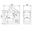 Autokülmik CDF26 Dometic mõõtmed