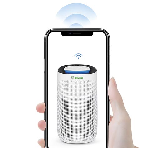 Õhupuhasti juhtimine telefoni vahendusel Wi-Fi MeacoClean